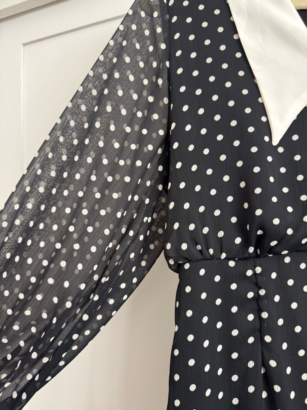 Zara Black and White Polka Dot Dress - Picture 3 of 5